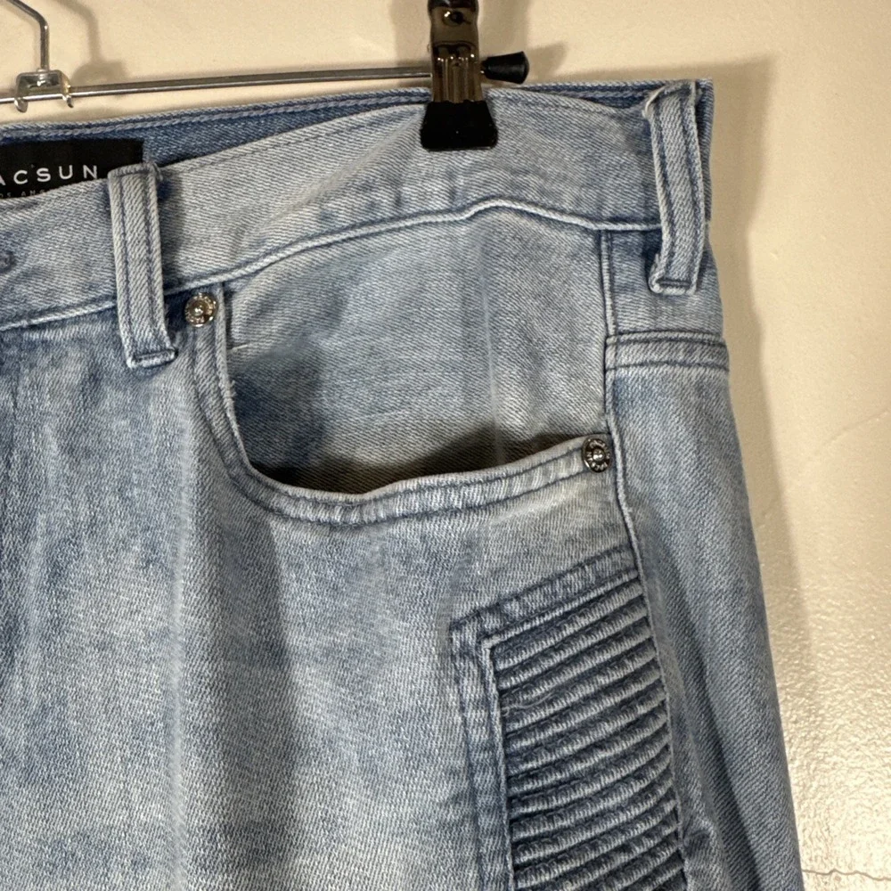 PacSun Jeans Men's Size 34 X 30 Stacked Skinny Distressed Light Wash